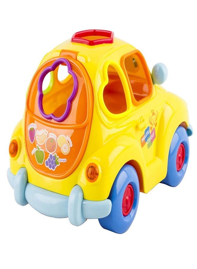 Kiditos Baby Electronic Fruit Car with Music & Light & Puzzle & Fruit Shape Sorters Learning Educational Toy (Multicolour) - Image 5